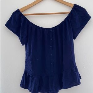 Others Follow Off the Shoulder button up top